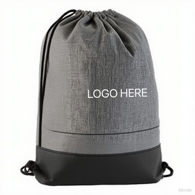 Heathered Drawstring Backpack
