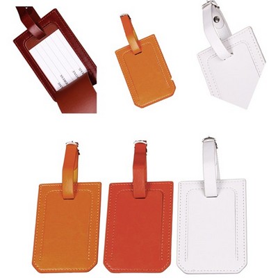 Faux Leather Luggage Bag Case Tags Card Holders
