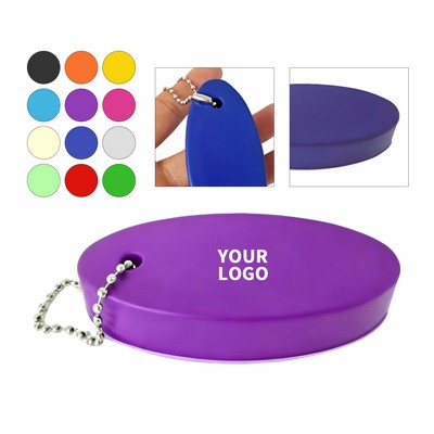 Floating Foam Keychain Oval With Bead Chain