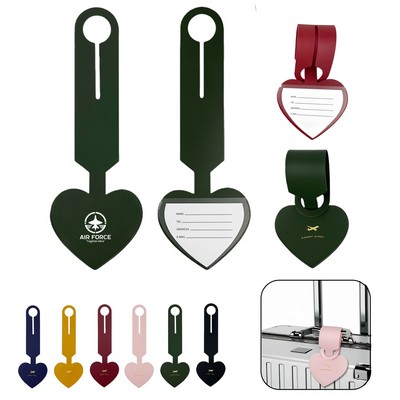 Business Vegan PU Leather Luggage Tags