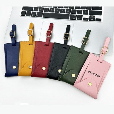 PU Leather Privacy Protection Card Holder Suitcase Tag