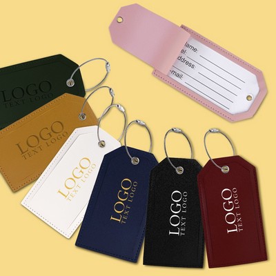Soft Vegan Leather Luggage Tag
