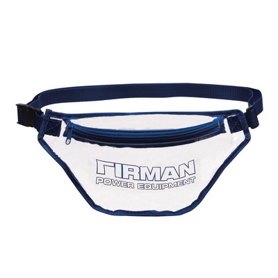 Clear Fanny Pack with Colored Trim