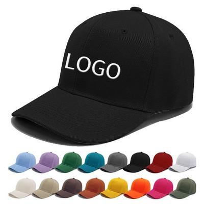 Adjustable Cotton 6 Panel Baseball Cap